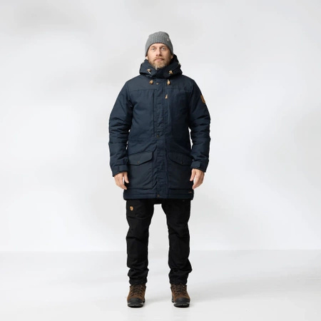 Kurtka wełniana ocieplana męska Fjällräven Singi Wool Padded Parka M Dark Navy (F81919-555)