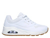 Wyprzedaż - Sneakersy damskie białe Skechers Uno Stand on Air (73690-WHT)