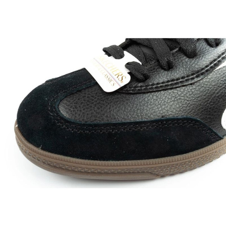 Skechers Kickoff buty sportowe damskie sneakersy czarne skórzane (185232/BKW)