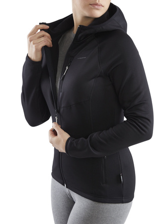 Wyprzedaż - Bluza z kapturem damska Viking Jukon Hoodie Lady szybkoschnąca czarna (730/23/0900/09)