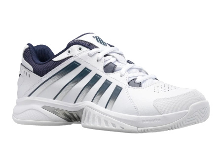 Męskie sneakersy K-Swiss RECEIVER V WHITE/PEACOAT/SILVER-M (07393-177-M)