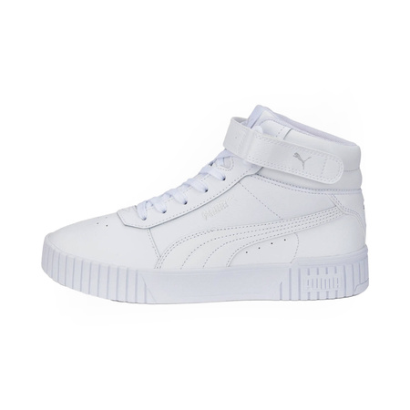 Wyprzedaż - Sneakersy damskie Puma Carina 2.0 Mid buty sportowe wysokie białe (385851-02)