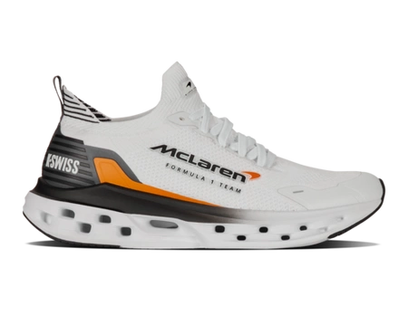 Męskie sneakersy K-Swiss IMPLS TRNR X MCLAREN WHITE/BLACK/PAPAYA-M (04414-196-M)