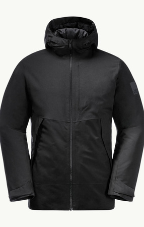 Wyprzedaż - Męska kurtka zimowa Jack Wolfskin TEMPELHOF JKT M black wiatroszczelna (1115491_6000)