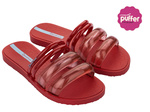 Wyprzedaż - Klapki damskie Ipanema Puffer Slide na lato plażę czerwone (26727-AQ183)