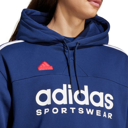 Bluza z kapturem męska adidas House Of Tiro Nations Pack Hoodie sportowa dresowa niebieska (IY4530)