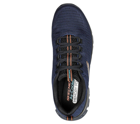 Buty sportowe męskie Skechers Glide-Step Fasten Up sneakersy granatowe (232136-NVBK)