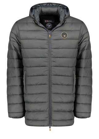 Kurtka męska Geographical Norway AMIGOMAP LONG HOOD DB DGREY MEN 233 DARK GREY (WZ5086H/GN-GRIS FONCÉ)