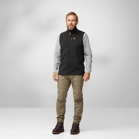 Polar męski Fjällräven Övik Lite Fleece Vest M Black (F12600244-550)