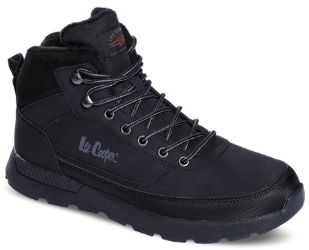 Buty trekkingowe męskie Smartstep Lee Cooper Black outdoorowe ocieplane czarne (LCJ-23-31-3048M)