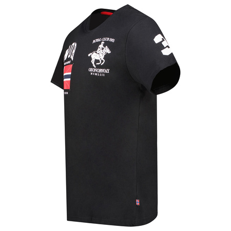T-Shirt Geographical Norway JEQUESTRE MEN 254 czarny męska (SY1305H/GN-Black)