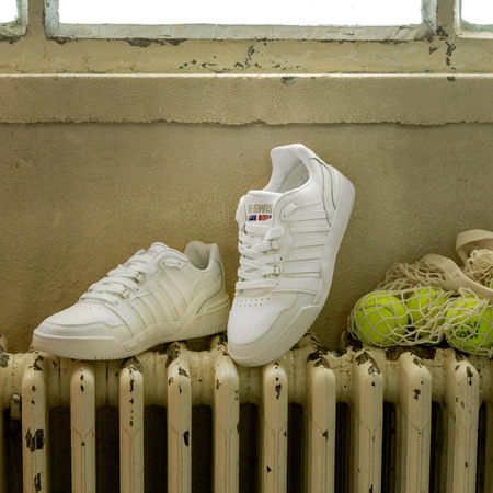 Wyprzedaż - Sneakersy męskie K-Swiss SI-18 Rival buty sportowe skórzane tenisówki białe (08531-101-M)