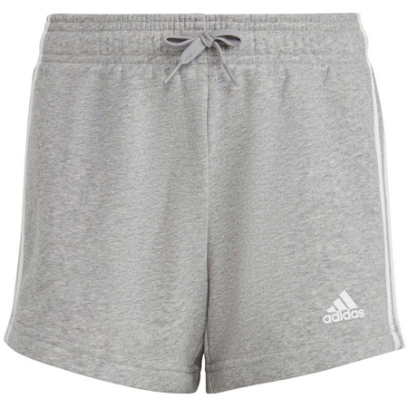 Spodenki sportowe adidas Essentials 3-Stripes Jr szorty na lato szare (IC3632)