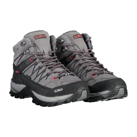Wyprzedaż - Wodoodporne buty trekkingowe męskie szare CMP Rigel Mid WP Trekking (3Q12947-44UF)