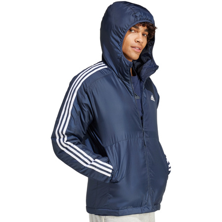 Kurtka męska adidas Essentials 3-Stripes Insulated Hooded granatowa (IS1278)