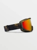 Gogle narciarskie damskie/męskie Volcom Footprints snowboardowe zimowe czerwone (VG0622303)
