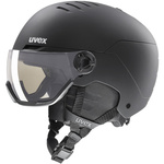 Kask narciarski damski/męski Uvex Wanted Visor Vario snowboardowy sportowy czarny (56/6/316/10)