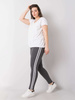 Ciemnoszare melanżowe legginsy plus size (RV-LG-6302.53)