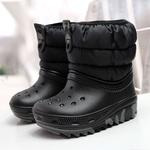 Śniegowce dziecięce Crocs Classic Neo Puff Boot T zimowe buty dla dzieci ortalionowe czarne (207683-BLACK)