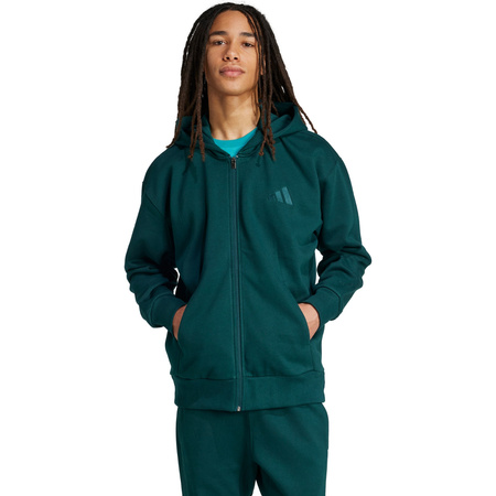 Bluza męska adidas ALL SZN Fleece Full-Zip zielona (JX5101)