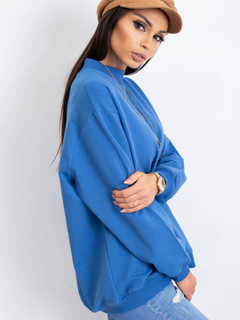 Wyprzedaż - Niebieska bawełniana bluza basic (RV-BL-5185.73P)