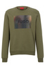Wyprzedaż - Bluza męska Hugo Boss z bawełaninej dzianiny z nadrukiem zielona (50488906-345)