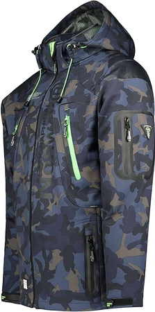 Kurtka męska granatowa Softshell Geographical Norway Techno (WU4549H-GN-NAVY-GREEN)