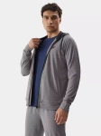 Bluza sportowa męska 4F grey uniwersalna z zamkiem błyskawicznym szara (4FAW23TFSWM209-27M)