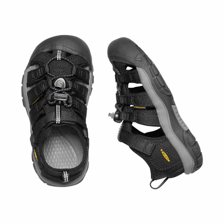 Sandały trekkingowe dziecięce na lato Keen Newport H2 Black/Keen Yellow dla dzieci (KE-1022824)