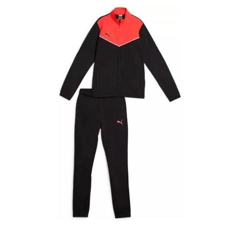 Komplet dresowy dziecięcy Puma Individual Rise Tracksuit Jr sportowy piłkarski czarny/czerwony (657535-53)