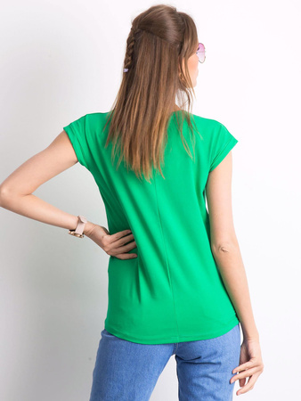 Bawełniany t-shirt V-neck zielony (RV-TS-4839.12P)