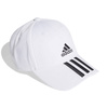 Czapka z daszkiem damska/męska Adidas Bball 3-Stripes Cap Ct bejsbolówka na lato biała (FQ5411)