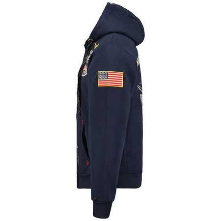 Bluza sportowa męska Geographical Norway Faero Men 100 z kapturem sportowa granatowa (WW5416H-GN-NAVY)