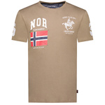T-Shirt Geographical Norway JEQUESTRE MEN 254 taupe (szarobrązowy) męska (SY1305H/GN-Taupe)