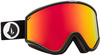 Gogle snowboardowe damskie/męskie Volcom Yae sportowe narciarskie ochrona UV czerwone (VG0722300)