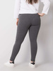 Ciemnoszare melanżowe bawełniane legginsy plus size (RV-LG-6304.12)