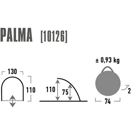 Namiot Plażowy High Peak Palma niebiesko szary (10126)