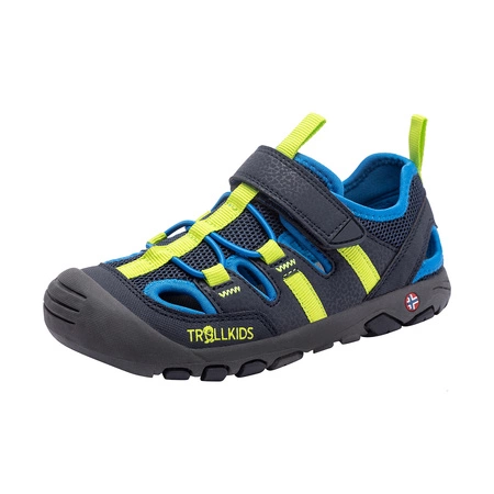 Sandały sportowe dziecięce dla chłopca/dziewczynki Trollkids Kids Kroksand Sandal navy/lime (266-100)