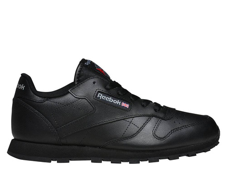 Wyprzedaż - Buty sportowe damskie skórzane czarne Reebok Classic Leather (50149)