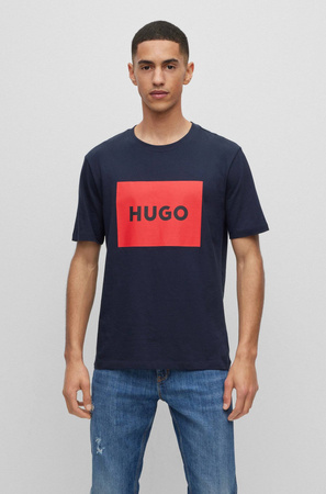 Wyprzedaż - Koszulka T-shirt męska Hugo Boss na lato granatowa (50467952-405)