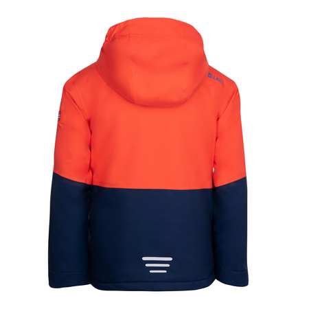 Kurtka zimowa dziecięca Trollkids Kids Hallingdal Jacket outdoorowa pomarańczowa/granatowa (226-705)