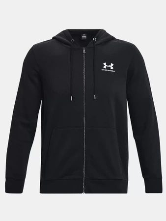 Bluza rozpinana męska Under Armour Essential Fleece Full-Zip sportowa czarna (1373881-001)