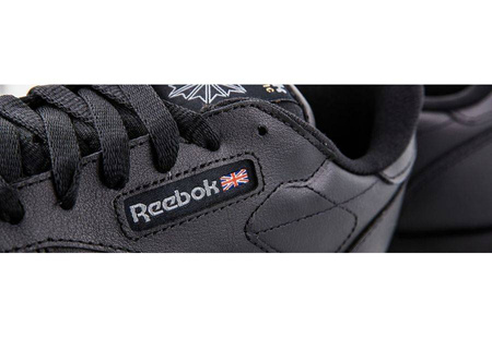 Wyprzedaż - Buty sportowe damskie skórzane czarne Reebok Classic Leather (50149)