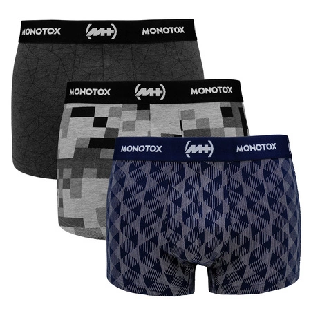Wyprzedaż - Bokserki męskie 3-pack Monotox Basics Boxer Brief 3-PAK (MX21066)