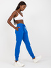 Wyprzedaż - Ciemnoniebieskie dresowe spodnie basic jogger   (B-005.56)