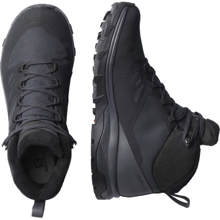 Wyprzedaż - Buty trekkingowe damskie Salomon OUTsnap CSWP zimowe outdoorwe wodoodporne czarne (L41110100)