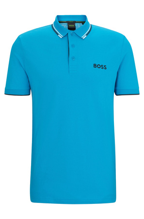 Koszulka Polo męska Boss Paddy Pro Turquoise/Aqua regular fit turkusowa (50469102-442)