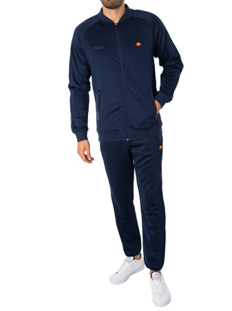 Wyprzedaż - Dres sportowy męski Ellesse Bunero Tracksuit Navy dwuczęściowy bluza spodnie granatowy (SDA14665-429)