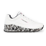 Sneakersy damskie Skechers X Jgoldcrown Uno - Loving Love serduszka białe (155506-WBK)