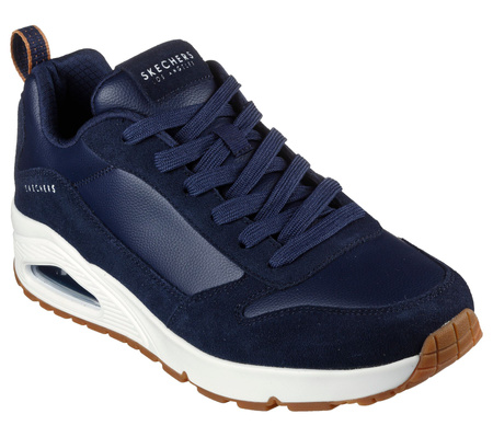 Buty sportowe męskie Skechers Uno Stacre sneakersy granatowy (52468-NVY)